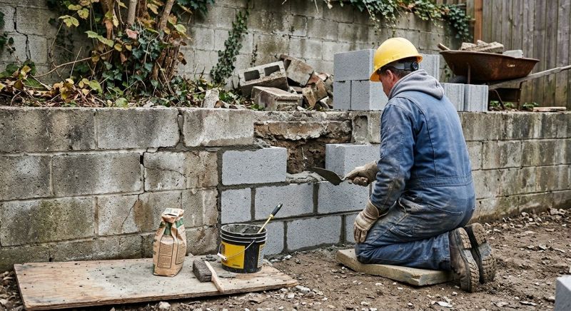 Block Wall Repair in Fannin County, GA