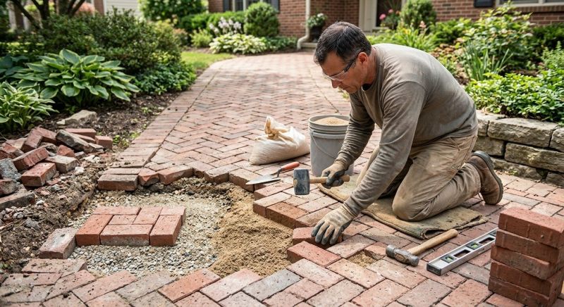 Brick Pathway Repair in Blairsville, GA