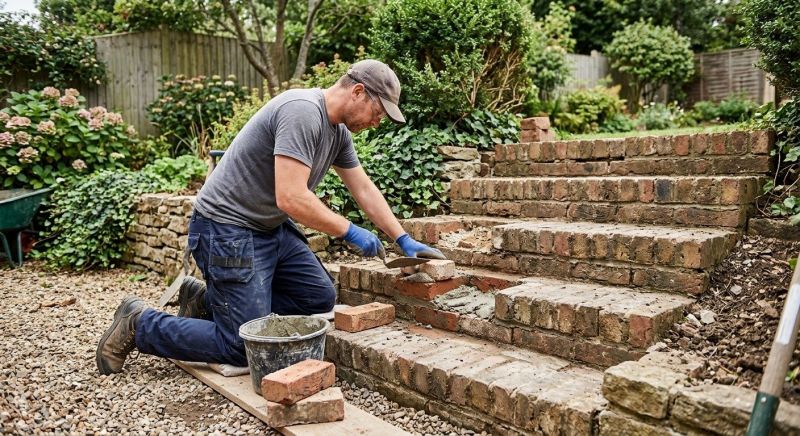 Brick Stairs Repair in Dahlonega, GA