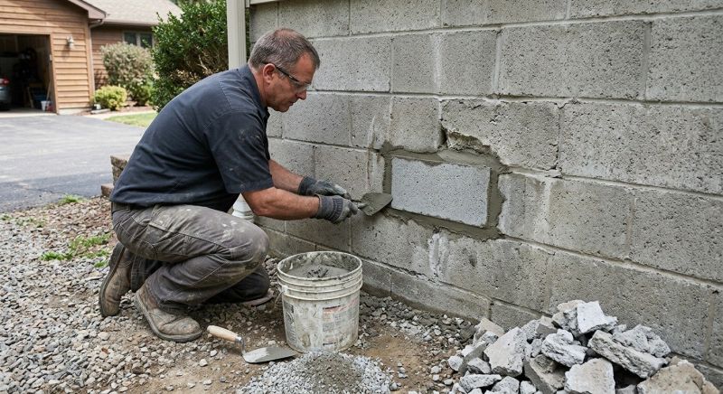 Cinder Block Wall Repair in Towns County, GA