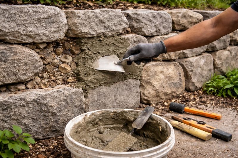 Rock Wall Repair in Blairsville, GA