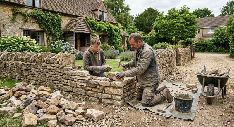 Stone Wall Repair in Dahlonega, GA