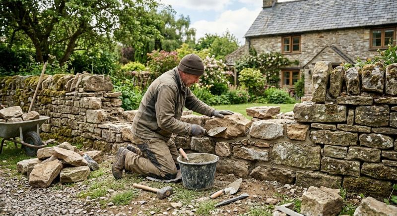 Stone Wall Repair in White County, GA
